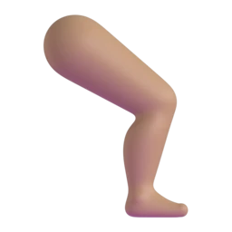 Leg: medium skin tone animated emoji