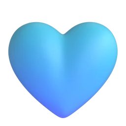 Light blue heart animated emoji