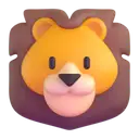 Lion 3D animated emoji