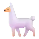 Llama 3D animated emoji