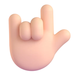 Love-you gesture: light skin tone animated emoji