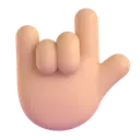 Love-you gesture: medium-light skin tone 3D animated emoji