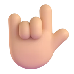 Love-you gesture: medium-light skin tone animated emoji