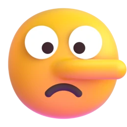 Lying face animated emoji