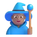 Mage: medium skin tone 3D animated emoji