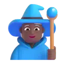 Mage: medium-dark skin tone 3D animated emoji