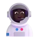 Man astronaut: dark skin tone 3D animated emoji
