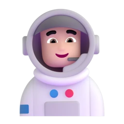 Man astronaut: light skin tone animated emoji