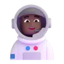 Man astronaut: medium-dark skin tone 3D animated emoji