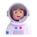 Man astronaut: medium-light skin tone 3D animated emoji