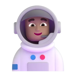 Man astronaut: medium skin tone animated emoji