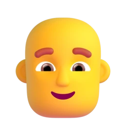 Man: bald animated emoji