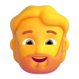 Man: beard animated emoji