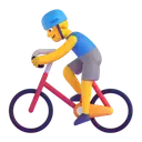 Man biking 3D animated emoji