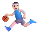 Man bouncing ball: light skin tone 3D animated emoji