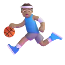 Man bouncing ball: medium skin tone 3D animated emoji