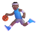 Man bouncing ball: medium-dark skin tone 3D animated emoji