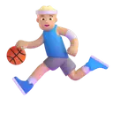 Man bouncing ball: medium-light skin tone 3D animated emoji