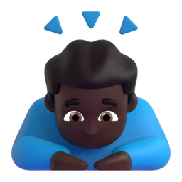 Man bowing: dark skin tone animated emoji