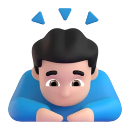 Man bowing: light skin tone animated emoji
