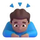 Man bowing: medium skin tone 3D animated emoji