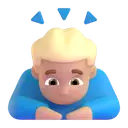 Man bowing: medium-light skin tone 3D animated emoji