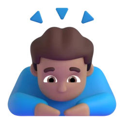 Man bowing: medium skin tone animated emoji