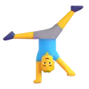 Man cartwheeling 3D animated emoji