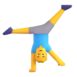 Man cartwheeling animated emoji