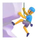 Man climbing 3D animated emoji
