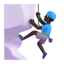 Man climbing: dark skin tone 3D animated emoji