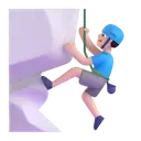 Man climbing: light skin tone 3D animated emoji