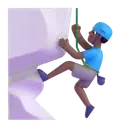 Man climbing: medium-dark skin tone 3D animated emoji