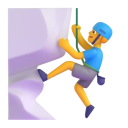 Man climbing animated emoji