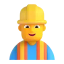 Man construction worker 3D animated emoji