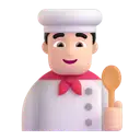 Man cook: light skin tone 3D animated emoji