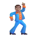 Man dancing: medium skin tone 3D animated emoji