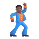 Man dancing: medium-dark skin tone 3D animated emoji