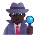 Man detective: dark skin tone 3D animated emoji