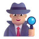 Man detective: medium-light skin tone 3D animated emoji