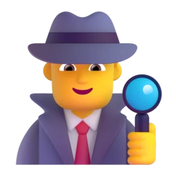 Man detective animated emoji