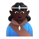 Man elf: dark skin tone 3D animated emoji