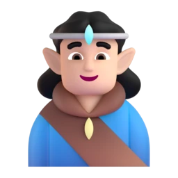 Man elf: light skin tone animated emoji