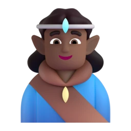 Man elf: medium-dark skin tone animated emoji