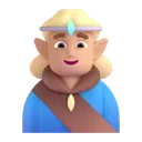 Man elf: medium-light skin tone 3D animated emoji