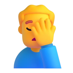 Man facepalming animated emoji