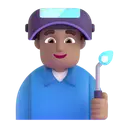 Man factory worker: medium skin tone 3D animated emoji