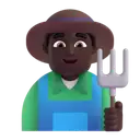 Man farmer: dark skin tone 3D animated emoji