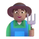Man farmer: medium skin tone 3D animated emoji