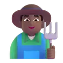 Man farmer: medium-dark skin tone 3D animated emoji